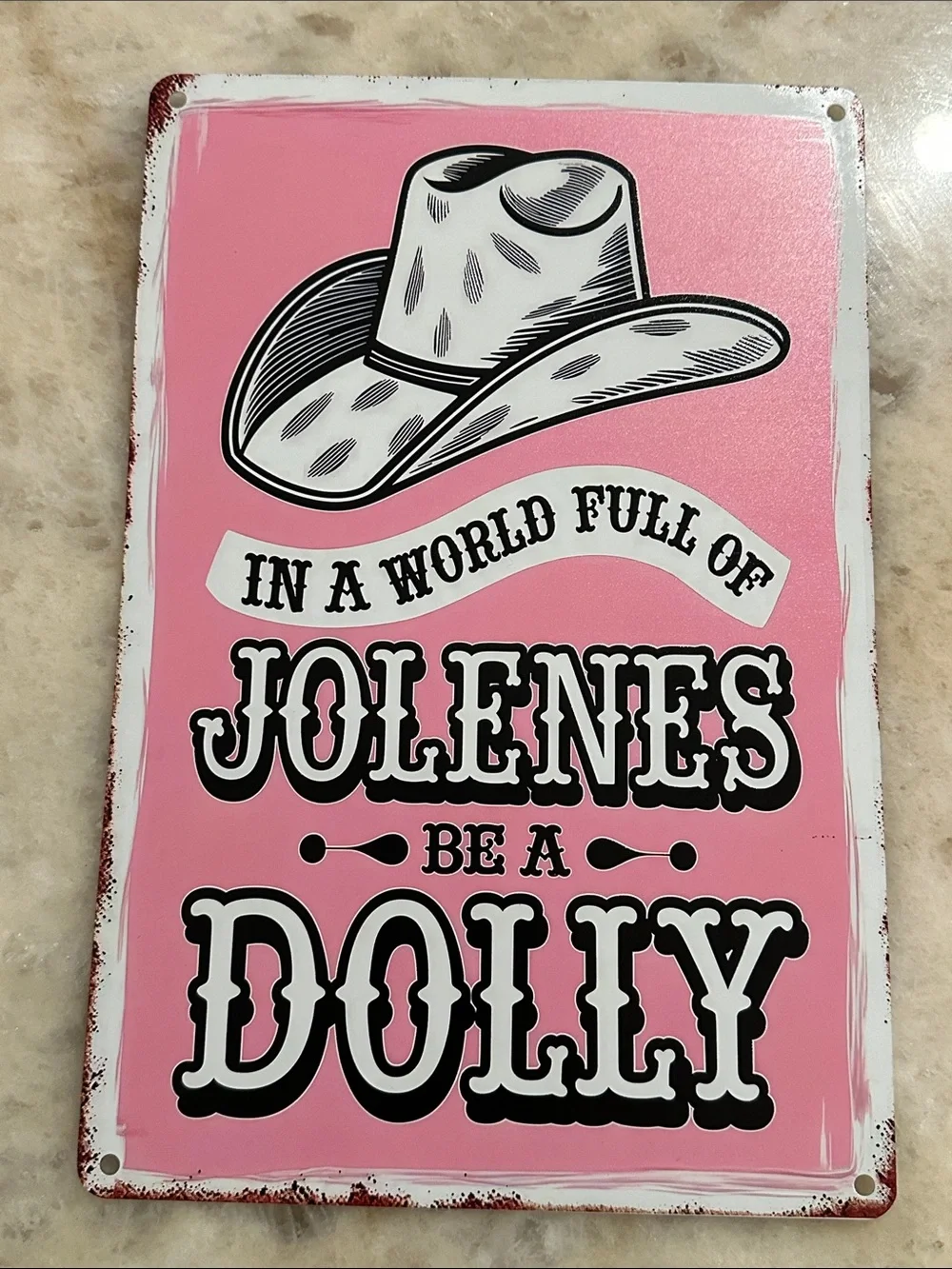 Be a Dolly Pink Wall Sign - Inspirational Home Wall Decor